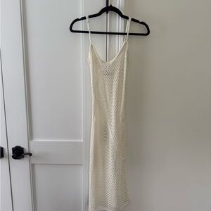Cream Crochet Slip Dress